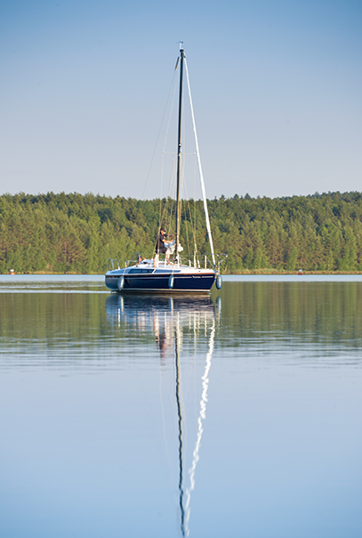 See Nest Brückelsee Segelboot